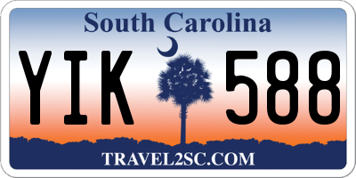 SC license plate YIK588