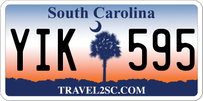 SC license plate YIK595