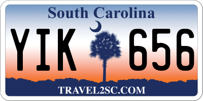 SC license plate YIK656