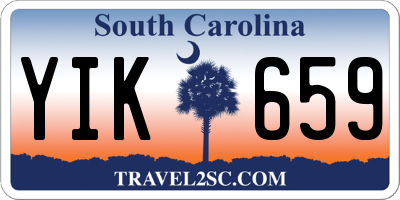 SC license plate YIK659