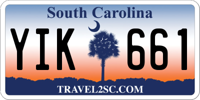 SC license plate YIK661
