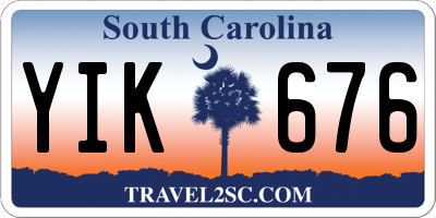 SC license plate YIK676