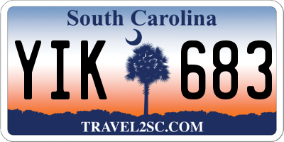 SC license plate YIK683
