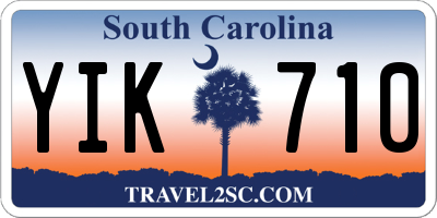 SC license plate YIK710