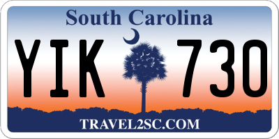 SC license plate YIK730