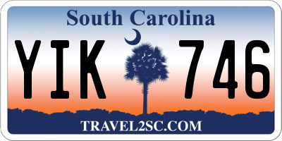 SC license plate YIK746