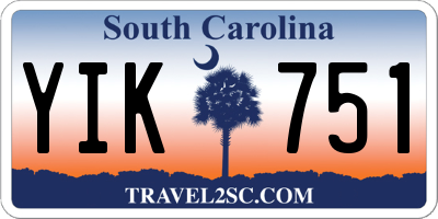 SC license plate YIK751