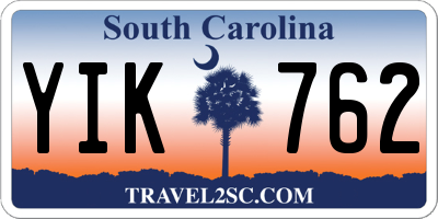 SC license plate YIK762