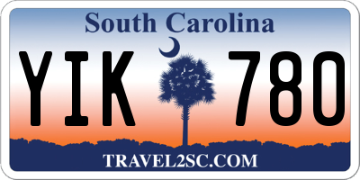 SC license plate YIK780