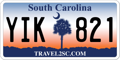 SC license plate YIK821