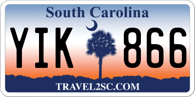 SC license plate YIK866