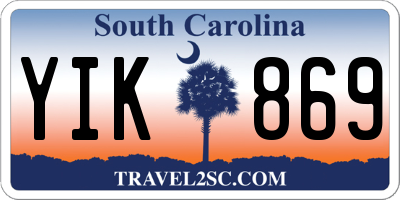SC license plate YIK869