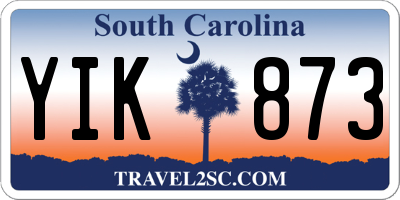 SC license plate YIK873