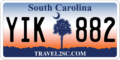 SC license plate YIK882