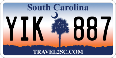SC license plate YIK887