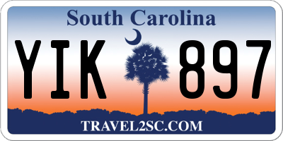 SC license plate YIK897
