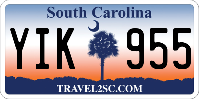 SC license plate YIK955