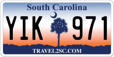 SC license plate YIK971