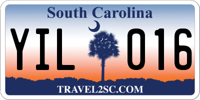 SC license plate YIL016