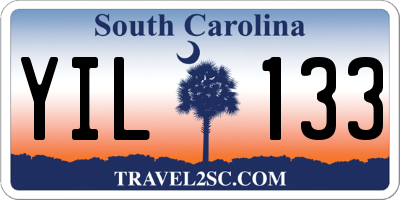 SC license plate YIL133