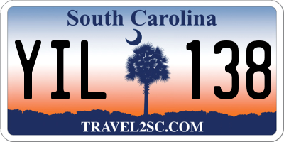 SC license plate YIL138