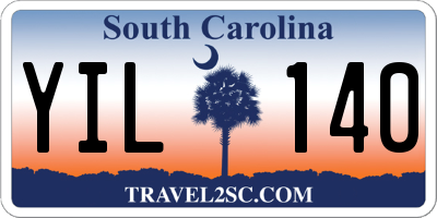 SC license plate YIL140