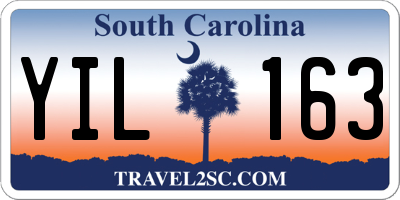 SC license plate YIL163