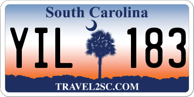 SC license plate YIL183