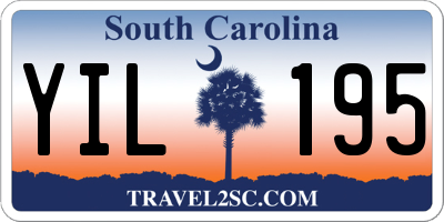 SC license plate YIL195