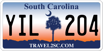 SC license plate YIL204