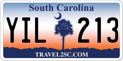 SC license plate YIL213