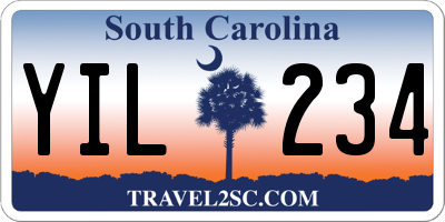 SC license plate YIL234