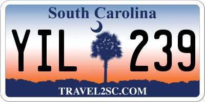 SC license plate YIL239