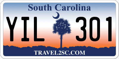 SC license plate YIL301
