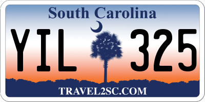 SC license plate YIL325