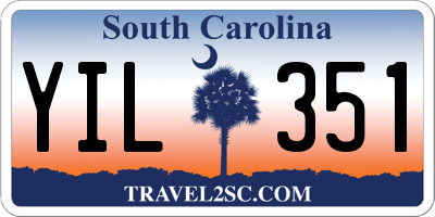 SC license plate YIL351