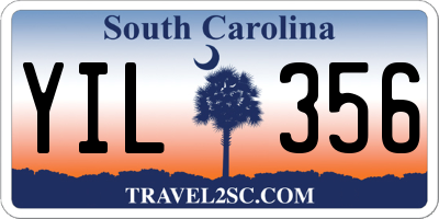 SC license plate YIL356