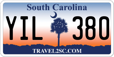 SC license plate YIL380