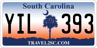 SC license plate YIL393
