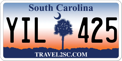 SC license plate YIL425