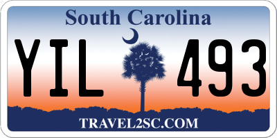 SC license plate YIL493