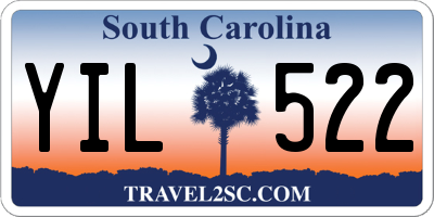 SC license plate YIL522