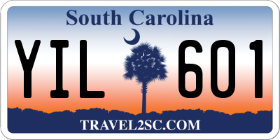 SC license plate YIL601