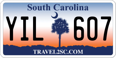 SC license plate YIL607