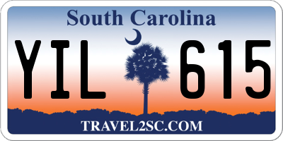 SC license plate YIL615