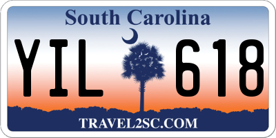SC license plate YIL618