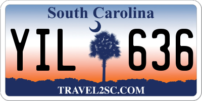 SC license plate YIL636