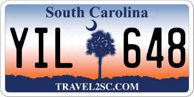 SC license plate YIL648