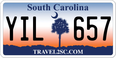 SC license plate YIL657