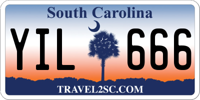 SC license plate YIL666